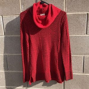 (NWT) Effeci🌟Red turtle neck sweater size L